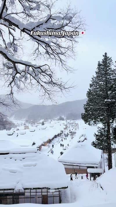 The Shirakawago of the North, Ouchi-Juku in Fukushima, Japan 🇯🇵❄️ Less crowd and very calming It’s