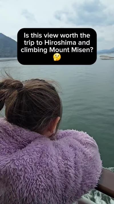 We made a day trip to Miyajima Island and took the Miyajima Ropeway up toward Mount Misen, one of th