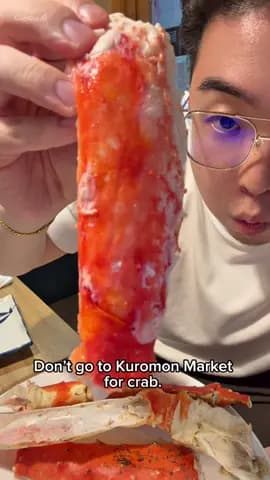 Don’t go to Kuromon Market for crab 🦀 This is where I go instead 👇 📍 Maruhana Shinsaibashi 🚉 4 m