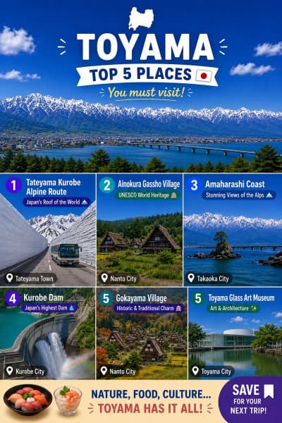 Have you seen Japan like this before? 🇯🇵✨Toyama is packed with nature, culture & breathtaking scen