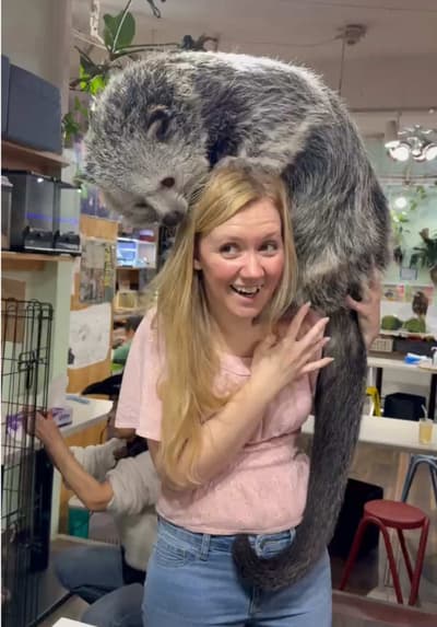 Got to meet my favorite animal of all time with my bestie @cosplay.kenna Hanimaru Animal Cafe in Tok