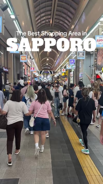 The Best Shopping Area in Sapporo, Hokkaido, Japan 🇯🇵 📍Tanukikoji Shopping Street #japan #japantr