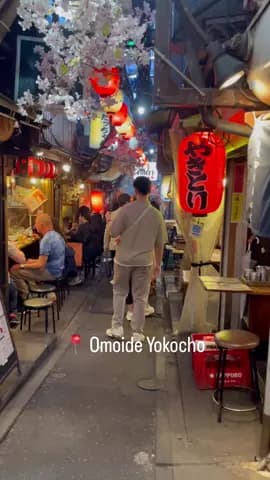 Evenings in Omoide Yokocho 🇯🇵 A narrow alley in Shinjuku packed with tiny yakitori stalls, built i