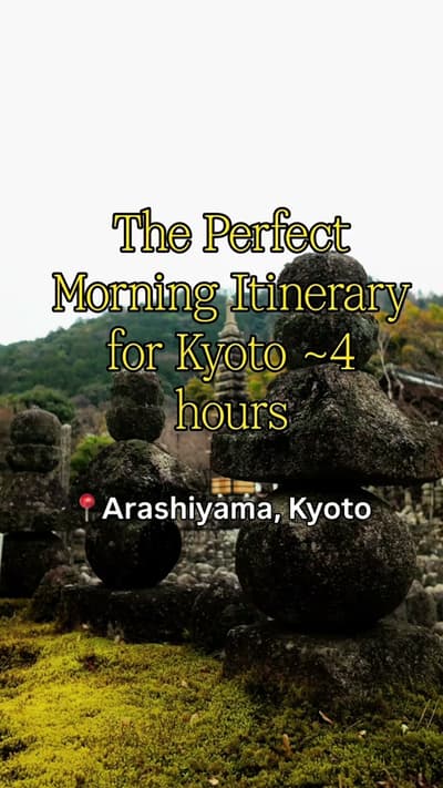 If you’re doing Kyoto right… your day starts EARLY 👀☀️ Here’s the exact morning route we took to hi