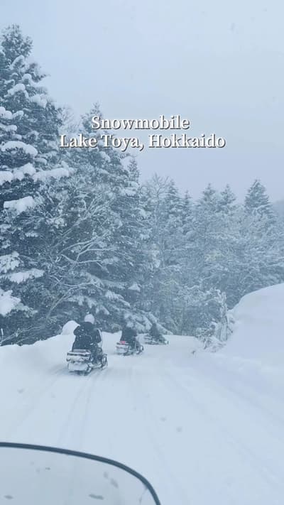 ❄️Snowmobile at Lake Toya ❄️ 💫 Riding through the snow, like a fairytale ❄️✨ 💕กิจกรรมหาทำในวันที่ห