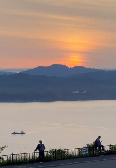 Sunset from a Japanese mountaintop… We took a cablecar up to Mount Hakodate (in Hakodate, Japan) jus