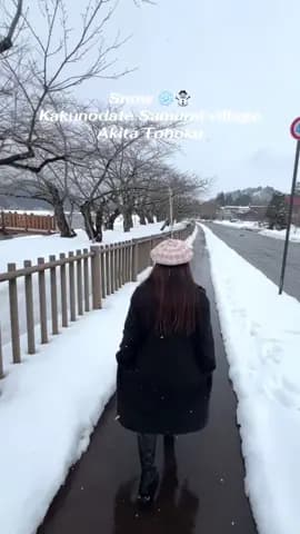 เดินเพลินๆชิวๆท่ามกลางหิมะตก❄️ ที่หมู่บ้านซามูไร Kakunodate #tohoku #akita #japan #kakunodatesamurai