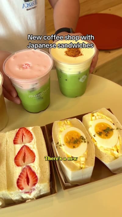 Momoka in Ontario, California is a new coffee shop & cafe with delicious Japanese sandwiches #coffee