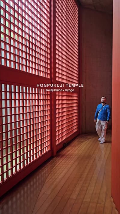 This temple is hidden beneath a lotus pond 🌿 Designed by Tadao Ando. 📍 Honpukuji Water Temple, Awa
