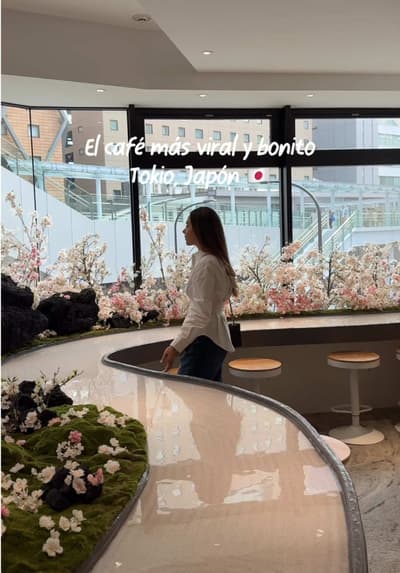 El café más viral y bonito de Tokio 🌸😍 Ruru Shibuya, tiene todo lo que distingue a Japón, es un ca