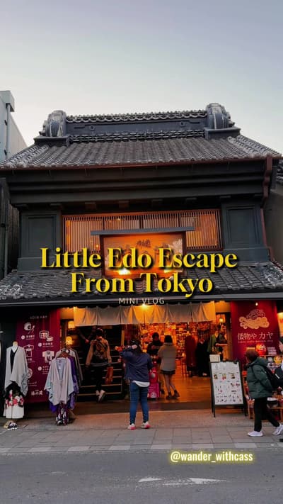 🚃🗼30 minutes from Tokyo, but it feels like stepping into another era ⛩️🏯 Kawagoe has a way of mak
