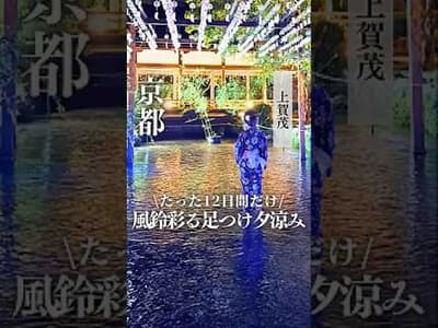 【京都・上賀茂】たった12日間だけ　風鈴が彩る夏の足つけ夕涼み#上賀茂神社 #龍神詣りと足つけ夕涼み #京都ライトアップ #京都イベント #京都観光