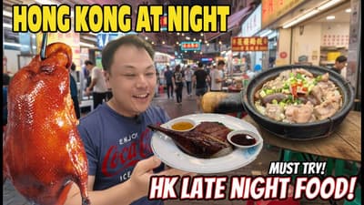 HONG KONG AT NIGHT: Best Roast Goose & ICONIC Claypot rice - The Ultimate Street Food Adventure!