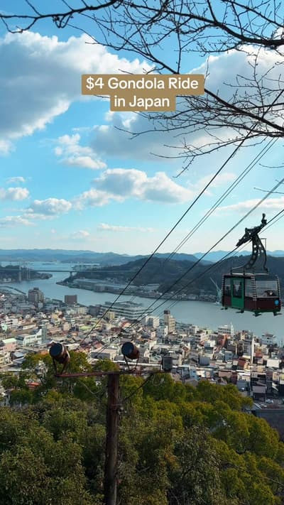 The Onomichi Ropeway costs only a few hundred yen and connects the lower town to Senkoji Park above.