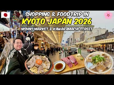 Street Food Tour at Nishiki Market & Exploring Kawaramachi Street in Kyoto!🇯🇵🌸