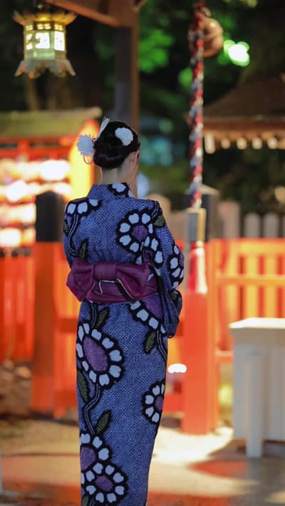 Summer night at Shimogamo Shrine✨ Mitarashi Matsuri, Kyoto’s classic summer ritual with yukata & can