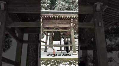 Winter at UNESCO World Heritage Chuson-ji Temple in Japan https://bizarrejourneys.com #japan #winter