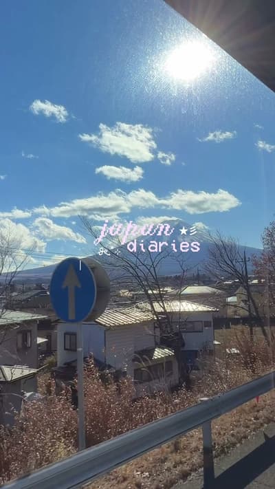 asmr japan diaries: travel day trip to mt fuji 🗻🌸🍦#japantiktok #minivlog #japantrip #mtfuji #digi