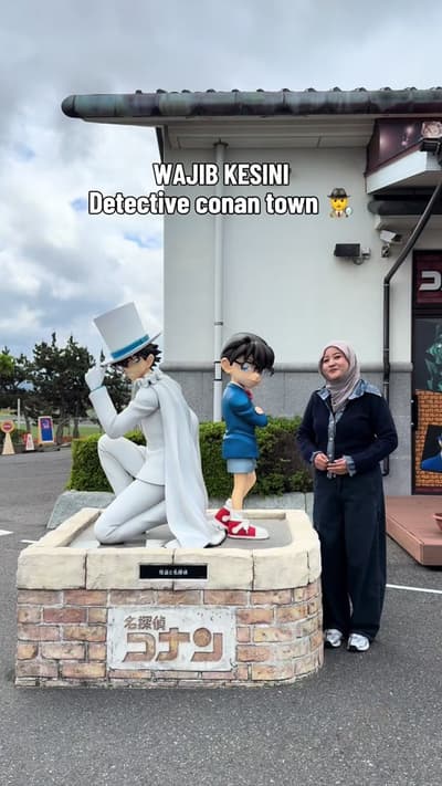 Bucket list wajib bagi pecinta detective conan, kalau ke jepang jangan lupa ke detective conan town 