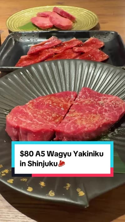 $80 A5 Wagyu Yakiniku in Shinjuku🥩 Ittouya 📍 〒160-0021 Tokyo, Shinjuku City, Kabukicho, 1 Chome−2−
