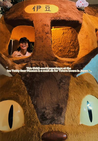 Step inside the Totoro Cat Bus withe me! This Ghibli-world experience at the Izu Teddy Bear Museum i