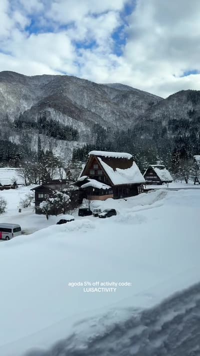 Save this for your Japan winter itinerary! 🤍⬇️ Use my agoda code LUISACTIVITY for 5% off! Shirakawa