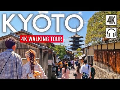 Kyoto, Japan 4K Walking Tour - Captions & Immersive Sound [4K Ultra HD/60fps]