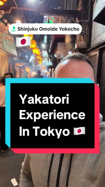 Omoide Yokocho, near Shinjuku Station, is a maze of narrow alleys packed with tiny yakitori stalls a
