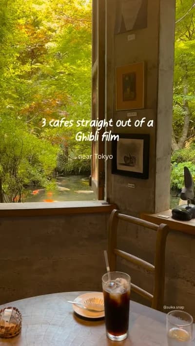 Spots near Tokyo that make you feel you stepped into a Ghibli world ☕️🌿

These are some of my favou