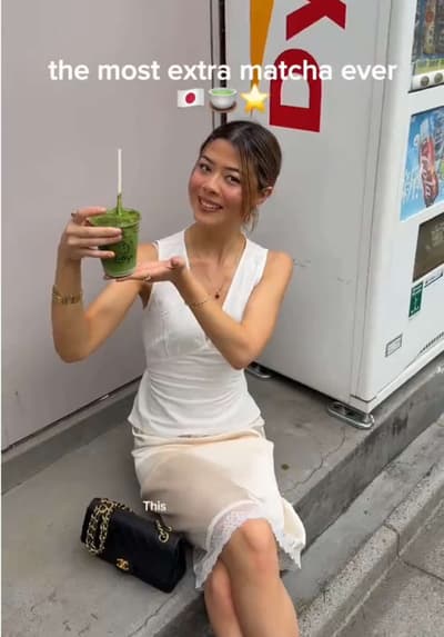 Love when an aesthetic place u find on TikTok is actually good 🍵🍵 #matcha #japan #tokyo #tastetest