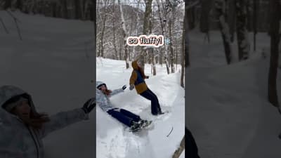 Snowshoeing in Oirase Gorge - Aomori Japan