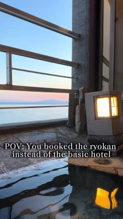 Staying at Yunokawa Prince Hotel was like stepping into a quiet romantic getaway, with sunset ocean 