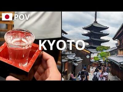 A Day in Kyoto: Gion, Ancient Streets & 100 Yen Sake at Nishiki Market [POV Japan 🇯🇵]