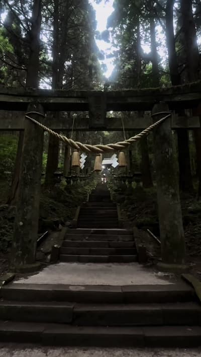 Đền Kamishikimi Kumanoimasu, ẩn sâu trong rừng ở Kumamoto. Quê hương thật của anime Hotarubi no Mori