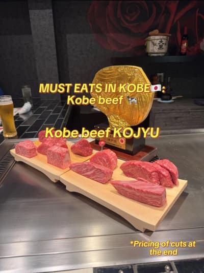 My Kobe beef experience in Kobe was really memorable. We reserved lunch for 5 people in advance and 