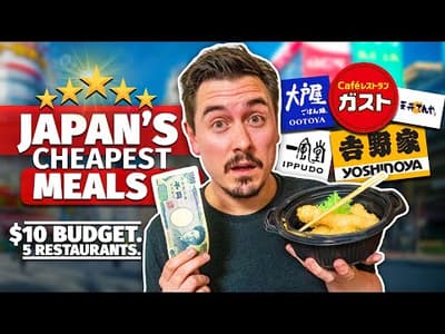 I Tried Tokyo's CHEAPEST Restaurants 🇯🇵 5 Meals Under $10 | Budget Japan