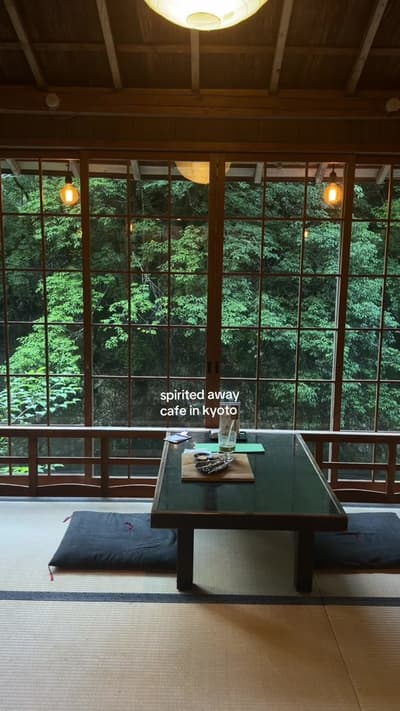 Now is my fav place in Kyoto, Takao 🐉🍵👘🍢🍡🏯 Ghibli place like in spirited away 🎏 #solotravel #