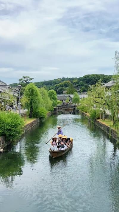 𝗞𝘂𝗿𝗮𝘀𝗵𝗶𝗸𝗶 𝗕𝗶𝗸𝗮𝗻 𝗛𝗶𝘀𝘁𝗼𝗿𝗶𝗰𝗮𝗹 𝗤𝘂𝗮𝗿𝘁𝗲𝗿 A charming old town in Okayama, fa