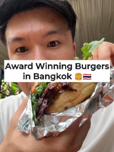 Best burger in Bangkok? 🍔🇹🇭 This award-winning smash burger in Sukhumvit 23 is insane. If you are