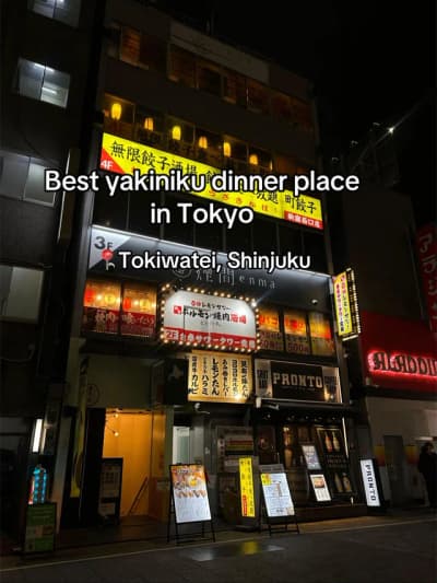 Yakiniku restaurant in Shinjuku, Tokyo. It was sush a nice vibe in the restaurant, if we could go ba