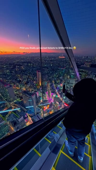 POV you FINALLY saw sunset from @shibuya_sky 🥹Funny enough, even though I’ve been to Japan 10+ time