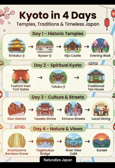 Kyoto in 4 Days | Kyoto Travel | Japan Travel | Japan | Traveling Japan 🇯🇵 #japan #millionviews #k