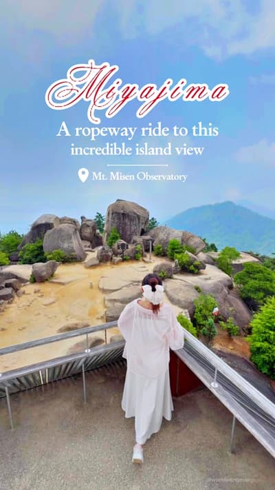 Miyajima has so much more to offer beyond its famous shrine ⛰️✨ Taking the Miyajima Ropeway @miyajim