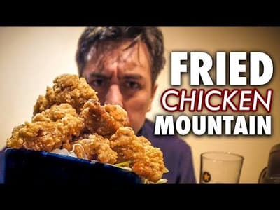 Eating a Mountain of Crispy Japanese Fried Chicken