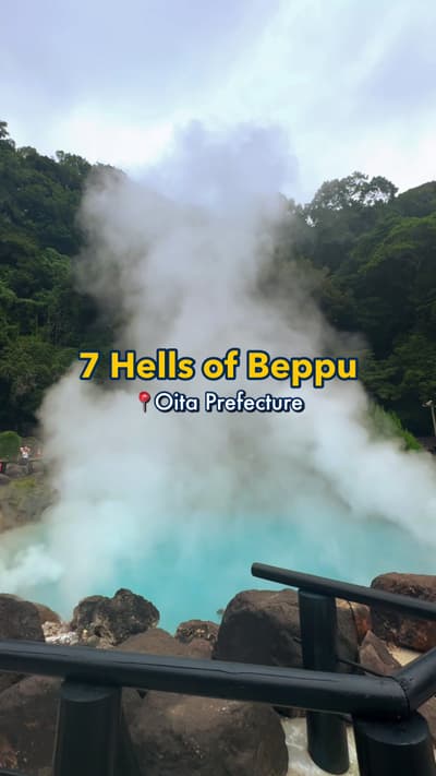 ♨️ The 7 Hells of Beppu (地獄めぐり) — Japan’s most dramatic hot springs 🌋 Located in Beppu, Oita Prefec