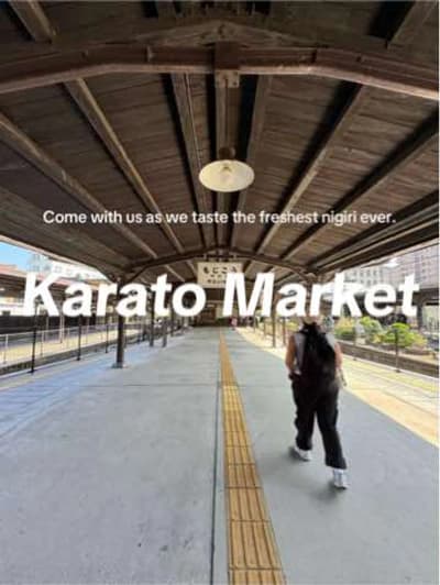 Went all the way to Karato Fish Market in Shimonoseki, hoping to try the famous market food stalls, 