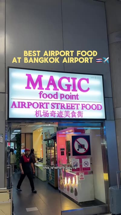 One of the best airport food courts I've ever encountered 🤯 it's cash only and on floor 1! #bangkok