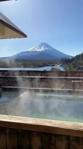 Private onsen with Fuji view 🗻🤍 #fuji #japan #japantravel #kawaguchiko #onsen #tokyo #mountfuji #f