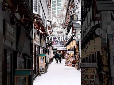 Welcome to Otaru—a charming town straight out of a storybook ✨❄️ #hokkaido #japan