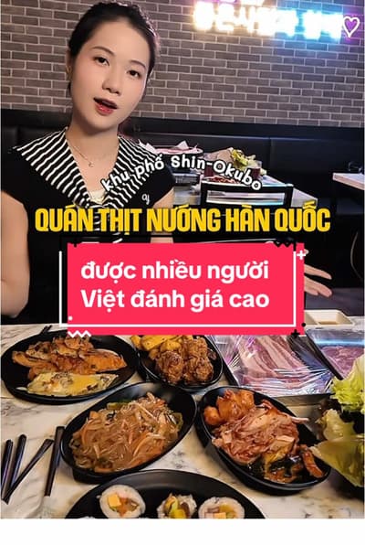 Buffet thịt nướng Hàn Quốc chỉ 1s8 được uống miễn phí nước ngọt hodai ở Shinokubo #shinjuku #okubo #